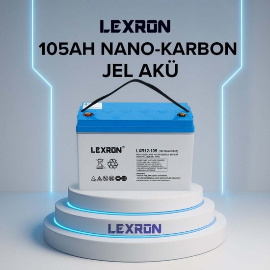 LEXRON 12V 105AH NANO-KARBON JEL AKÜ